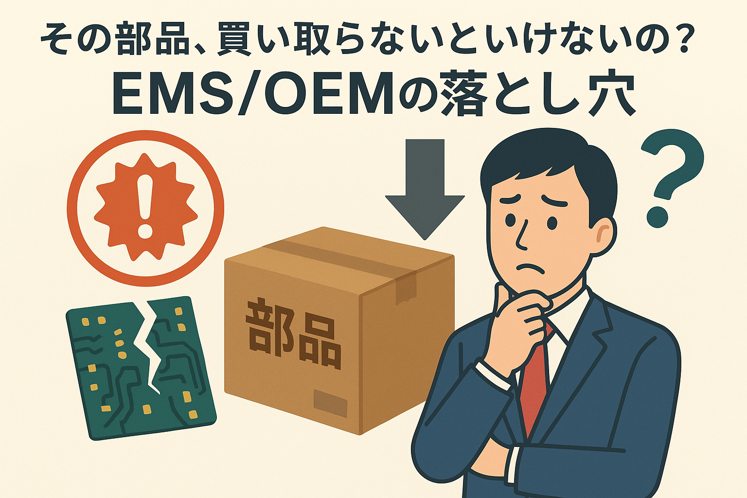 その部品買い取らないといけないの？EMS/OEMの落とし穴