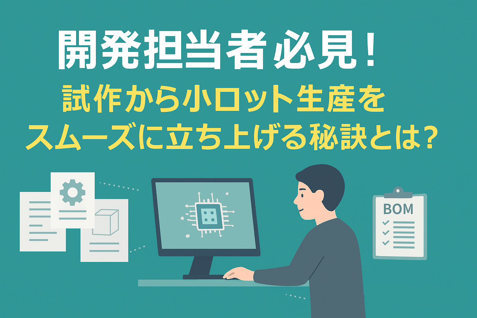 開発担当者必見！試作から小ロット生産をスムーズに立ち上げる秘訣とは？