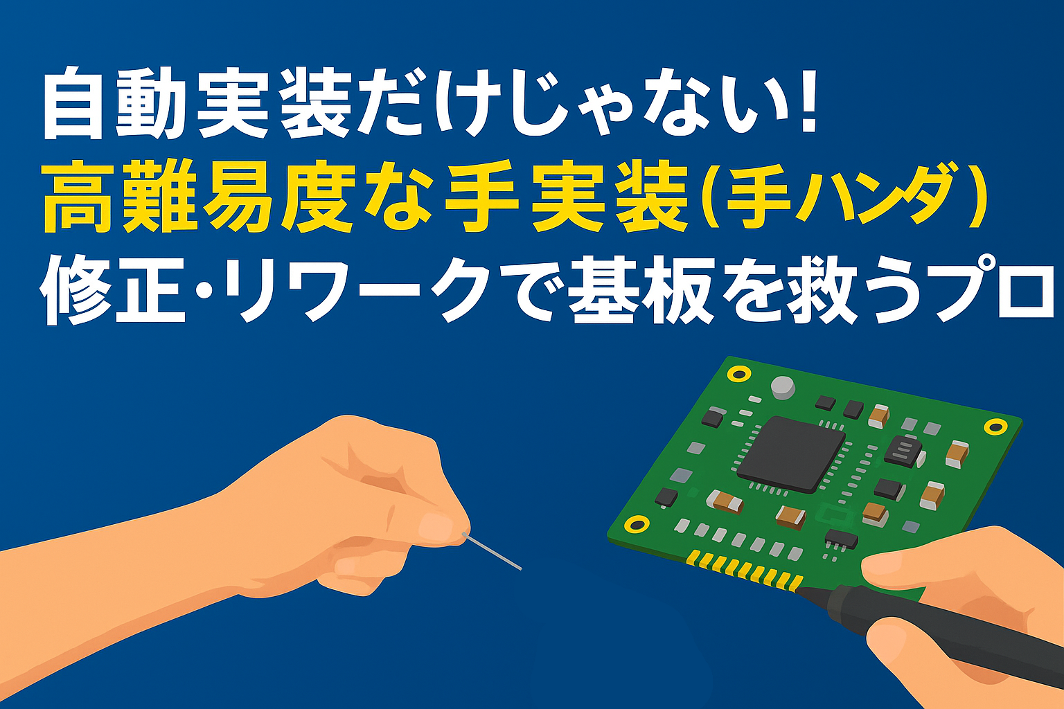 小ロット試作と基板修理に強い手実装・リワーク技術を解説