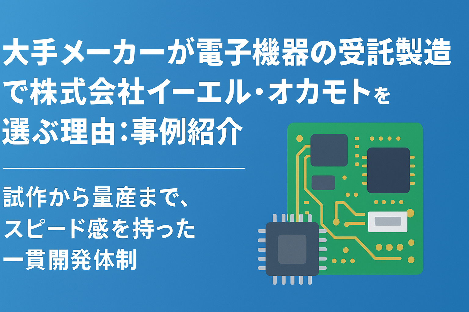 事例紹介：大手メーカーが電子機器の受託製造（EMS）で弊社を選ぶ理由