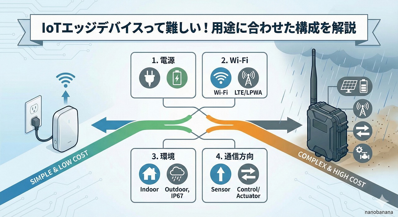 IoTエッジデバイスって難しい！用途に合わせた構成と開発コストを解説
